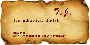 Tamaskovics Judit névjegykártya